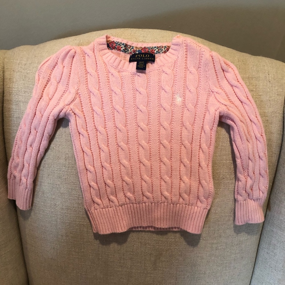 Girls Polo Ralph Lauren Pink Sweater - never worn!